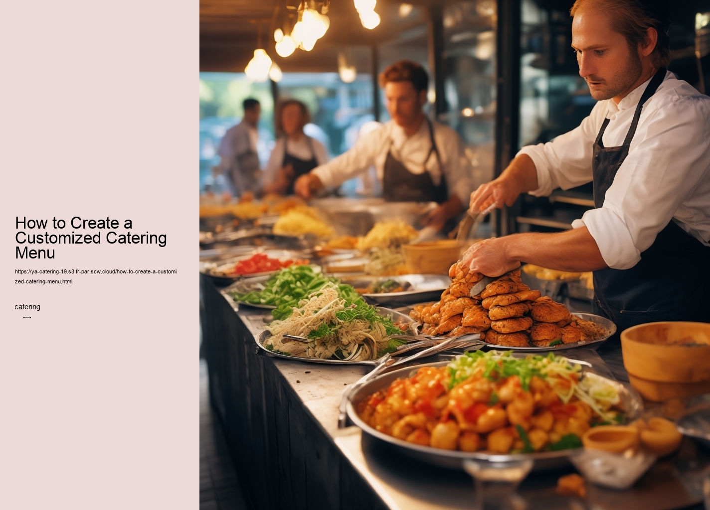 How to Create a Customized Catering Menu